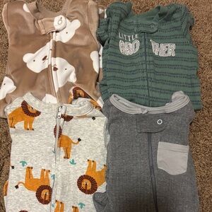 Kids One Sleeper Bundle - Brown, Green, Gray